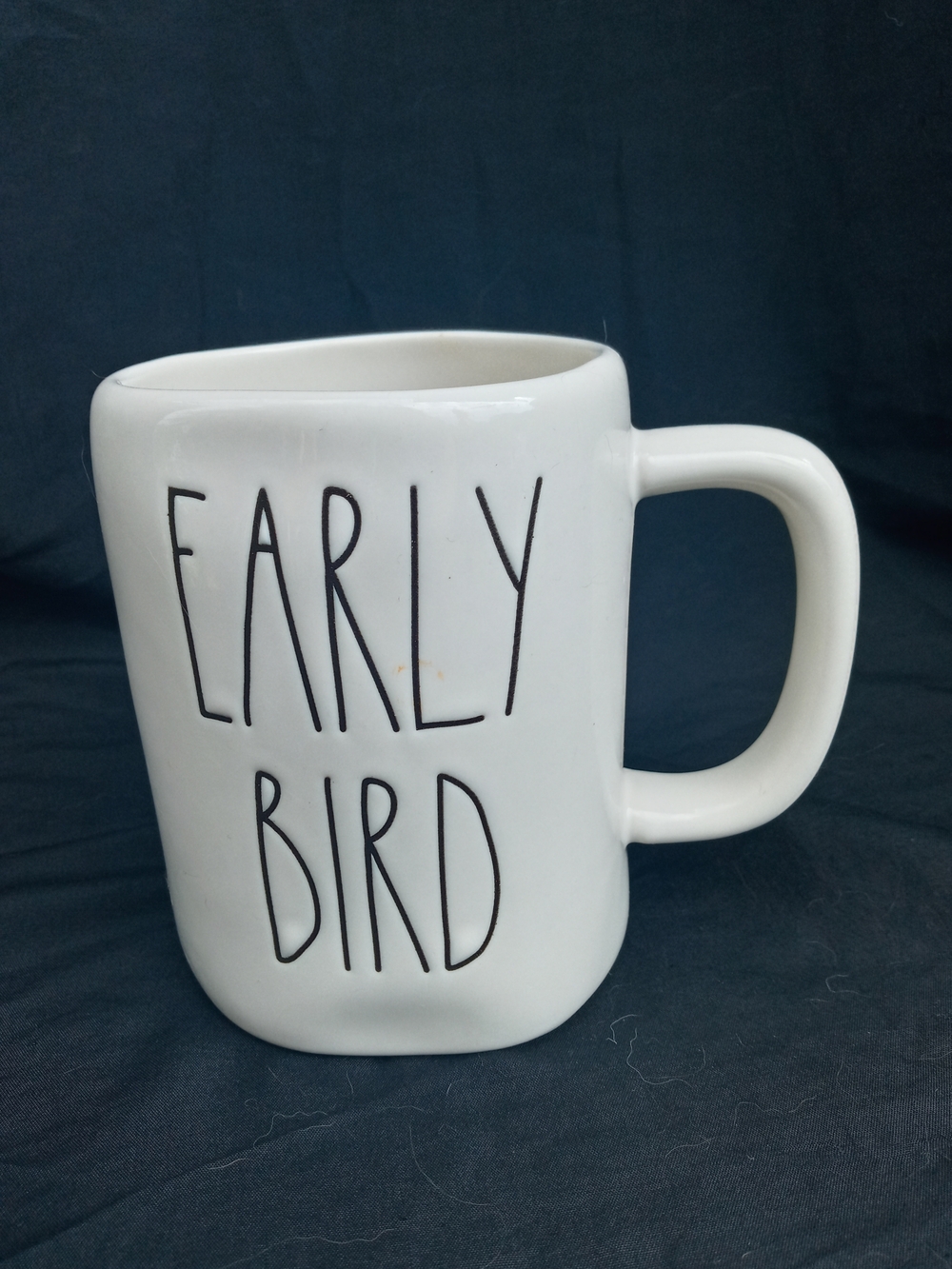Rae Dunn White 'EARLY BIRD' Ceramic Mug
